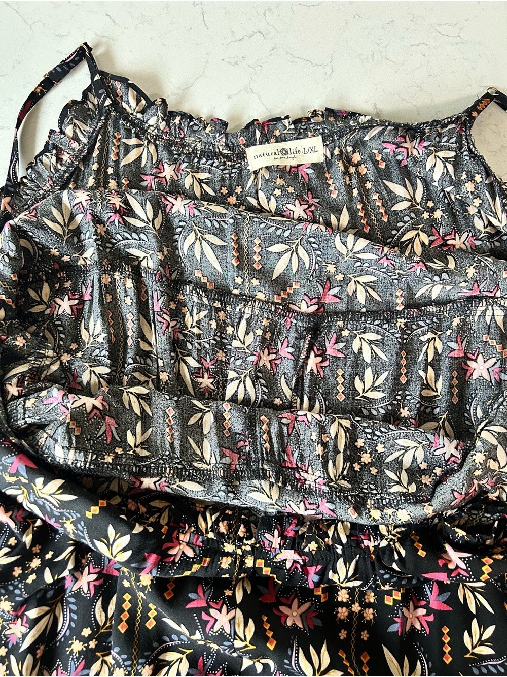 NWOT Natural Life Harley Wild Vines Black Wide-Leg Jumpsuit - Picture 8 of 11